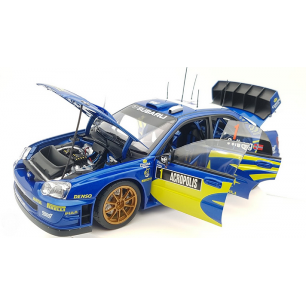 1/18 SUBARU NEW AGE IMPREZA WRC 2004 P.SOLBERG P.MILLS No1 WINNER OF RALLY ACROPOLIS ΑΥΤΟΚΙΝΗΤΑ