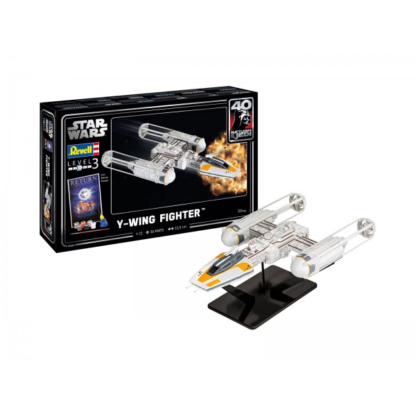 Y-WING FIGHTER 40th Anniversary of Return of the Jedi (incl. 6 paints, 1 paint brush, 1 needle glue & Poster) STAR WARS - STAR TREK KITS