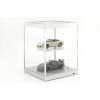 DISPLAY CASE 325x325x365mm for 1/18 WITH ROTARY BASE AND LEDS (SILVER BASE) ΒΙΤΡΙΝΕΣ- ΒΑΣΕΙΣ ΣΤΗΡΙΞΗΣ