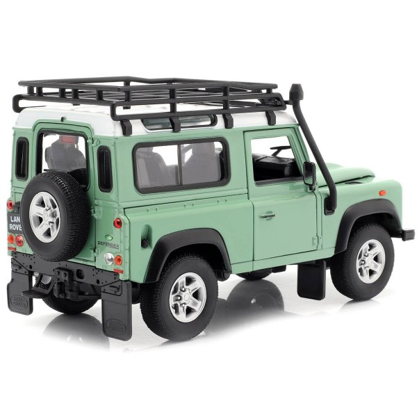 1/24 LAND ROVER DEFENDER PALE GREEN/WHITE w/ ROOF RACK ΑΥΤΟΚΙΝΗΤΑ