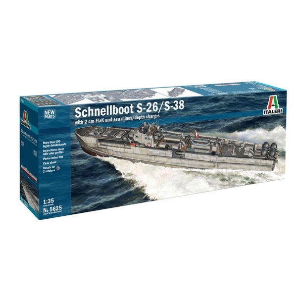 συναρμολογουμενα πλοια - συναρμολογουμενα μοντελα - 1/35 SCHNELLBOOT S-26/S-38 with 2cm FlaK and sea mines/depth charges ΠΛΟΙΑ
