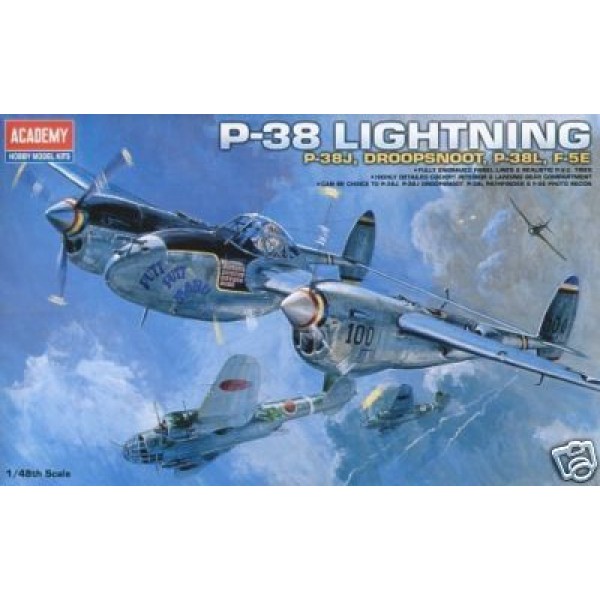συναρμολογουμενα μοντελα αεροπλανων - συναρμολογουμενα μοντελα - 1/48 P-38 LIGHTNING ΑΕΡΟΠΛΑΝΑ