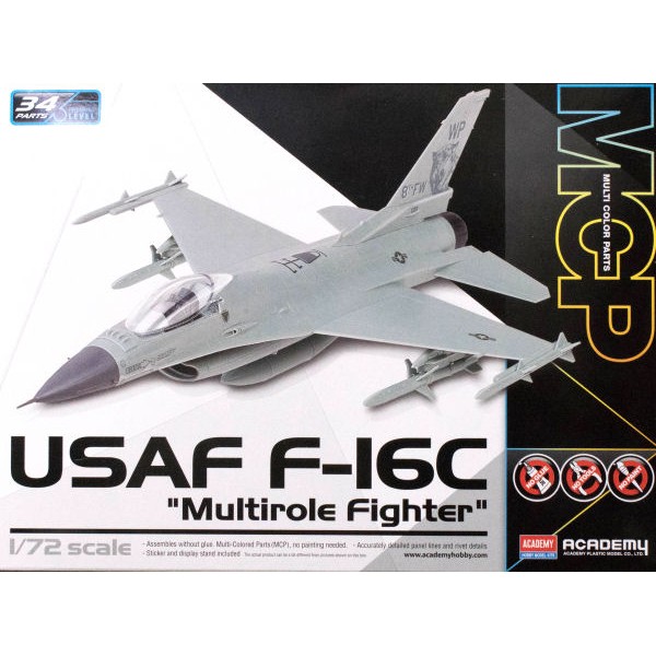 συναρμολογουμενα μοντελα αεροπλανων - συναρμολογουμενα μοντελα - 1/72 USAF F-16C ''MULTIROLE FIGHTER'' w/BASE ''MULTI COLOR PARTS'' SNAP-FIT ΑΕΡΟΠΛΑΝΑ