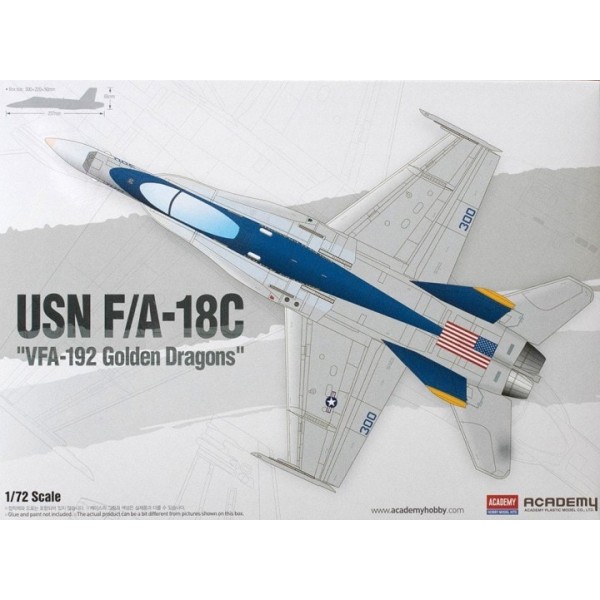 συναρμολογουμενα μοντελα αεροπλανων - συναρμολογουμενα μοντελα - 1/72 USN F/A-18C 'VFA-192 Golden Dragons' ΑΕΡΟΠΛΑΝΑ