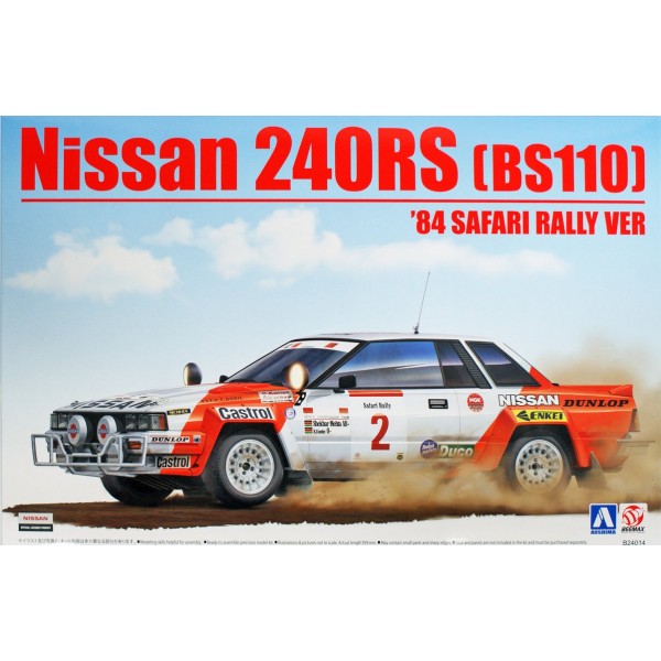 συναρμολογουμενα πολιτικα οχηματα - συναρμολογουμενα μοντελα - 1/24 NISSAN 240RS (BS110) '84 Safari Rally Ver. ΠΛΑΣΤΙΚΑ KITS ΑΥΤΟΚΙΝΗΤΑ 1/24