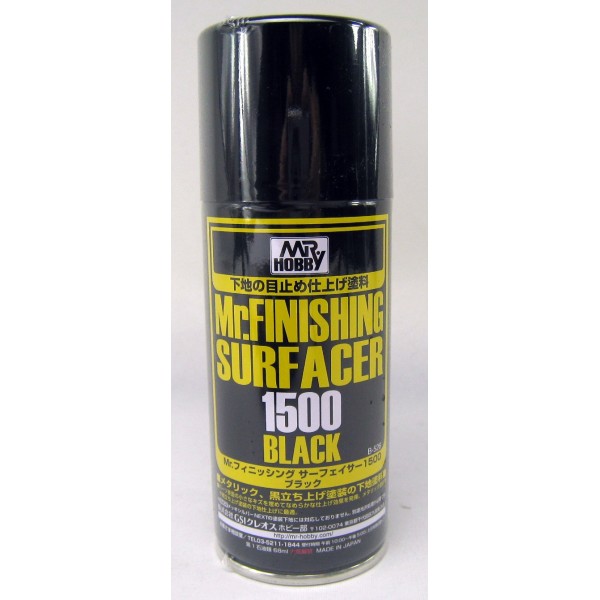 χρωματα μοντελισμου - Mr. FINISHING SURFACER 1500 BLACK 170ml SPRAY