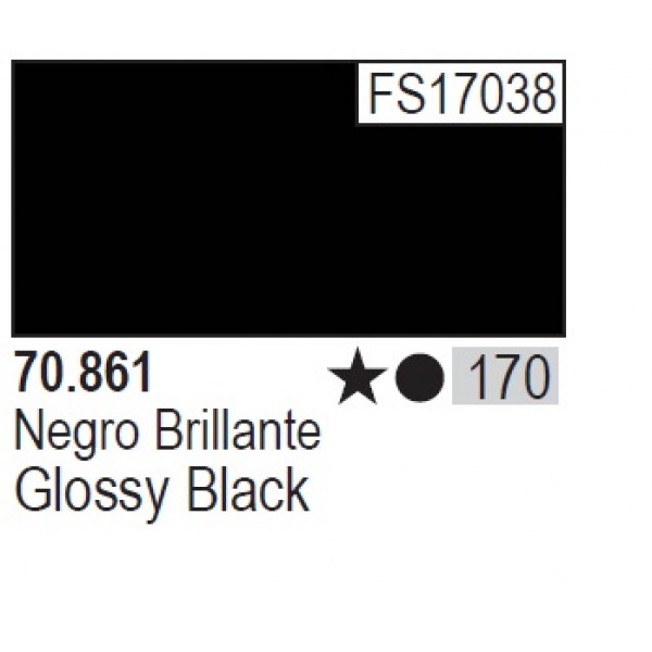 χρωματα μοντελισμου - GLOSSY BLACK 17ml ΑΚΡΥΛΙΚΑ ΜΑΤΤ ΧΡΩΜΑΤΑ 17ml