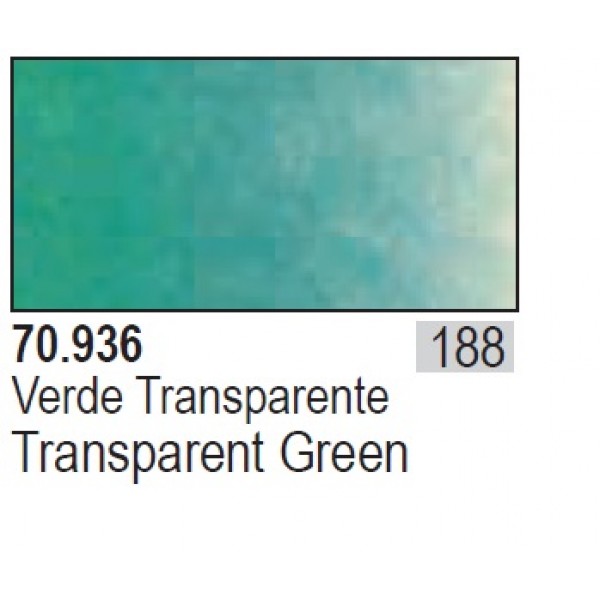 χρωματα μοντελισμου - TRANSPARENT GREEN 17ml ΑΚΡΥΛΙΚΑ TRANSPARENT ΧΡΩΜΑΤΑ17ml
