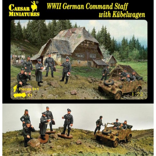 συναρμολογουμενες φιγουρες - συναρμολογουμενα μοντελα - 1/72 WWII GERMAN COMMAND STAFF WITH KUBELWAGEN ΦΙΓΟΥΡΕΣ  1/72