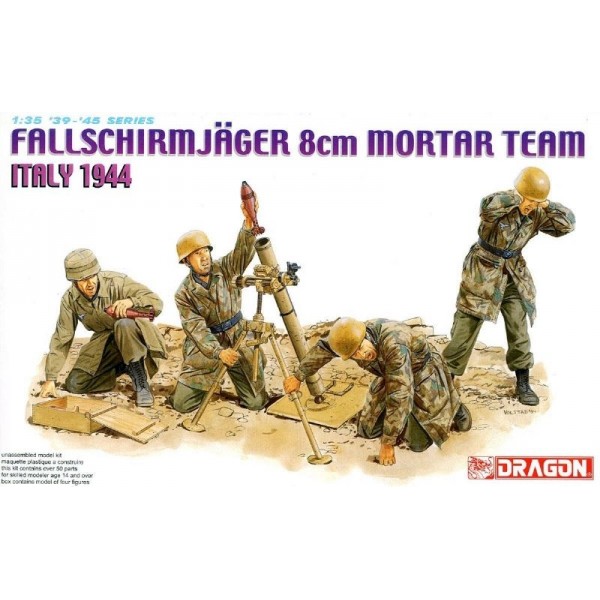 συναρμολογουμενες φιγουρες - συναρμολογουμενα μοντελα - 1/35 FALLSCHIRMJAGER 8cm MORTAR TEAM ITALY 1944 ΦΙΓΟΥΡΕΣ  1/35