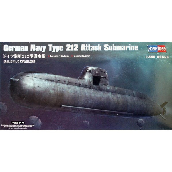 συναρμολογουμενα υποβρυχια - συναρμολογουμενα μοντελα - 1/350 GERMAN NAVY TYPE 212 ATTACK SUBMARINE ΥΠΟΒΡΥΧΙΑ