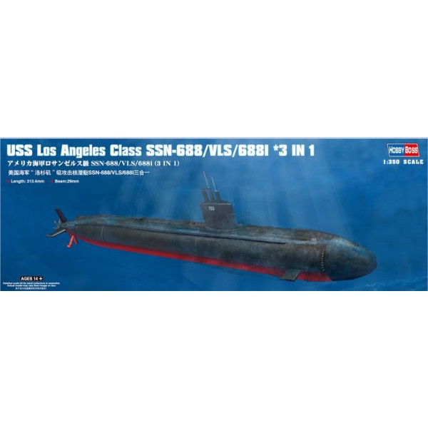 συναρμολογουμενα υποβρυχια - συναρμολογουμενα μοντελα - 1/350 USS LOS ANGELES CLASS SSN-688/VLS/6881 (3 in 1) ΥΠΟΒΡΥΧΙΑ