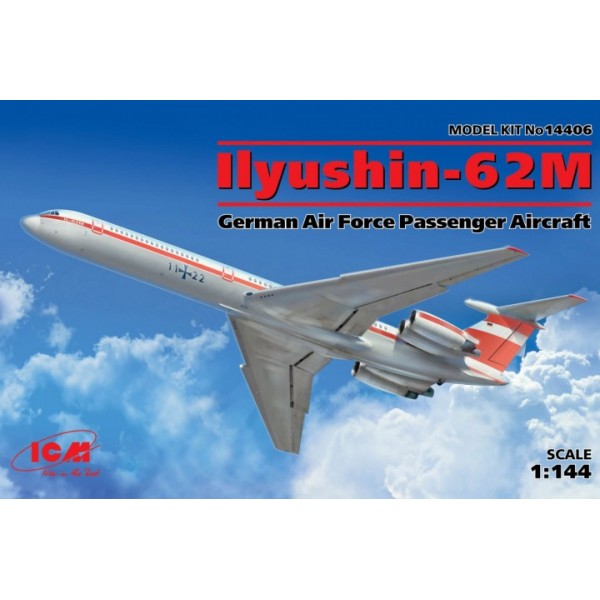 συναρμολογουμενα μοντελα αεροπλανων - συναρμολογουμενα μοντελα - 1/144 ILYUSHIN-62M GERMAN AIR FORCE PASSENGER AIRCRAFT ΑΕΡΟΠΛΑΝΑ