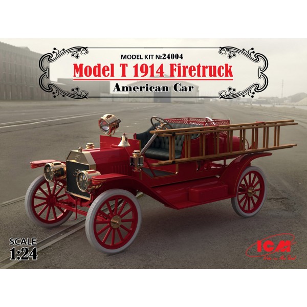 συναρμολογουμενα πολιτικα οχηματα - συναρμολογουμενα μοντελα - 1/24 MODEL T 1914 FIRETRUCK AMERICAN CAR ΟΧΗΜΑΤΑ