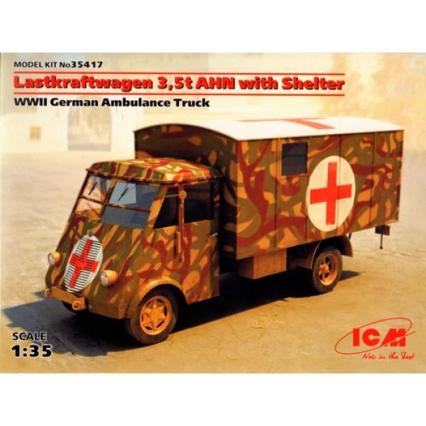 συναρμολογουμενα στραιτωτικα αξεσοιυαρ - συναρμολογουμενα στραιτωτικα οπλα - συναρμολογουμενα στραιτωτικα οχηματα - συναρμολογουμενα μοντελα - 1/35 Lastkraftwagen 3,5 t AHN with Shelter WWII German Ambulance ΣΤΡΑΤΙΩΤΙΚΑ ΟΧΗΜΑΤΑ 1/35