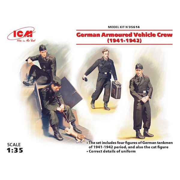 συναρμολογουμενες φιγουρες - συναρμολογουμενα μοντελα - 1/35 GERMAN ARMOURED VEHICLE CREW (1941-1942) ΦΙΓΟΥΡΕΣ  1/35