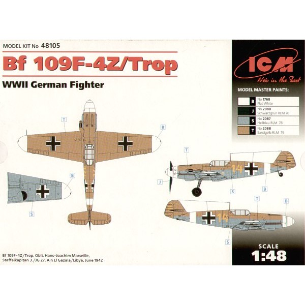 συναρμολογουμενα μοντελα αεροπλανων - συναρμολογουμενα μοντελα - 1/48  BF109F-4Z/TROP ΑΕΡΟΠΛΑΝΑ