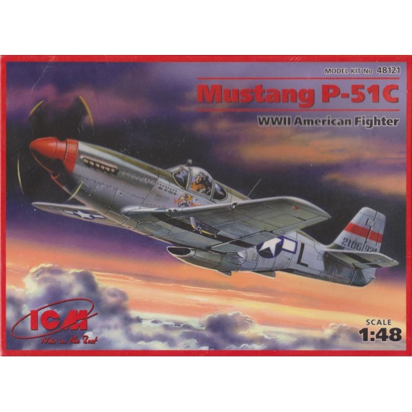 συναρμολογουμενα μοντελα αεροπλανων - συναρμολογουμενα μοντελα - 1/48 MUSTANG P-51C WWII AMERICAN FIGHTER ΑΕΡΟΠΛΑΝΑ