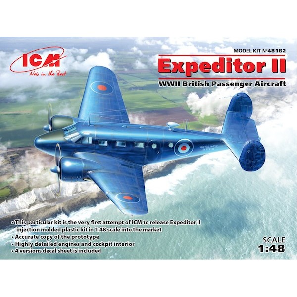 συναρμολογουμενα μοντελα αεροπλανων - συναρμολογουμενα μοντελα - 1/48 BEECH EXPEDITOR II WWII BRITISH PASSENGER AIRCRAFT ΑΕΡΟΠΛΑΝΑ