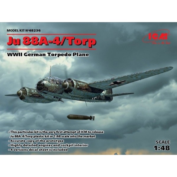 συναρμολογουμενα μοντελα αεροπλανων - συναρμολογουμενα μοντελα - 1/48 JUNKERS Ju 88A-4/TROP WWII German Torpedo Plane ΑΕΡΟΠΛΑΝΑ