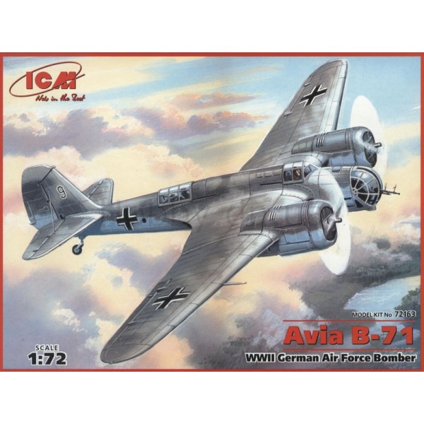 συναρμολογουμενα μοντελα αεροπλανων - συναρμολογουμενα μοντελα - 1/72 AVIA B-71 WWII GERMAN AIR FORCE BOMBER ΑΕΡΟΠΛΑΝΑ