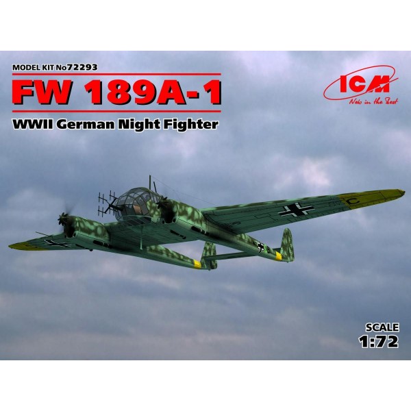 συναρμολογουμενα μοντελα αεροπλανων - συναρμολογουμενα μοντελα - 1/72 FOCKE-WULF Fw 189A-1 WWII GERMAN NIGHT FIGHTER ΑΕΡΟΠΛΑΝΑ