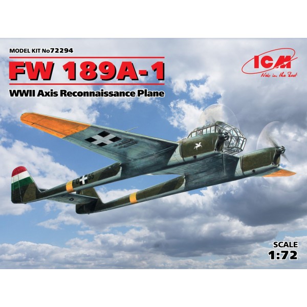 συναρμολογουμενα μοντελα αεροπλανων - συναρμολογουμενα μοντελα - 1/72 FOCKE-WULF Fw 189A-1 WWII AXIS RECONNAISSANCE PLANE ΑΕΡΟΠΛΑΝΑ
