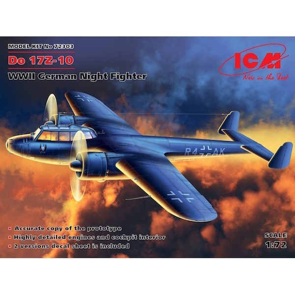 συναρμολογουμενα μοντελα αεροπλανων - συναρμολογουμενα μοντελα - 1/72 DORNIER Do 17-Z10 WWII GERMAN NIGHT FIGHTER ΑΕΡΟΠΛΑΝΑ