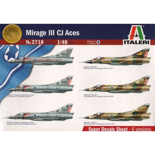 συναρμολογουμενα μοντελα αεροπλανων - συναρμολογουμενα μοντελα - 1/48 MIRAGE III CJ ACES (6 Versions) ΑΕΡΟΠΛΑΝΑ