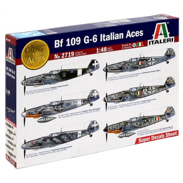 συναρμολογουμενα μοντελα αεροπλανων - συναρμολογουμενα μοντελα - 1/48 BF-109 G-6 ITALIAN ACES ΑΕΡΟΠΛΑΝΑ