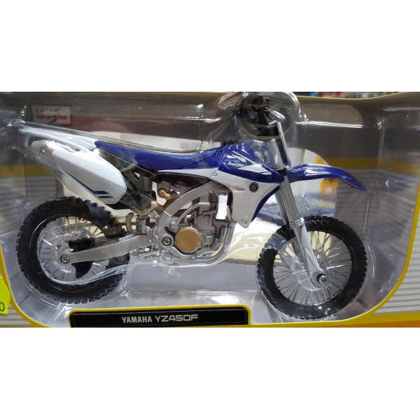 ετοιμα μοντελα μοτοσικλετες - ετοιμα μοντελα - 1/12 YAMAHA YZF450F BLUE ΜΕΤΑΛΛΙΚΕΣ ΜΗΧΑΝΕΣ RACING 1/12