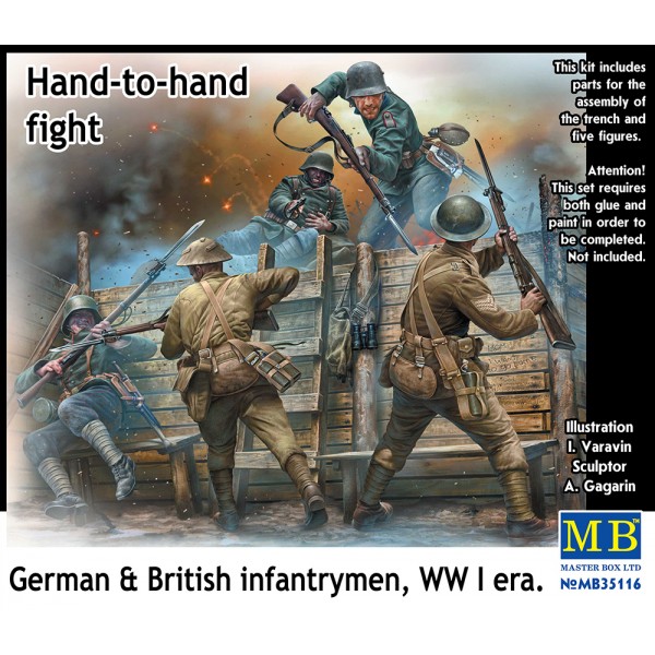συναρμολογουμενες φιγουρες - συναρμολογουμενα μοντελα - 1/35 HAND-TO-HAND FIGHT GERMAN & BRITISH INFANTRYMEN, WWI era ΦΙΓΟΥΡΕΣ  1/35
