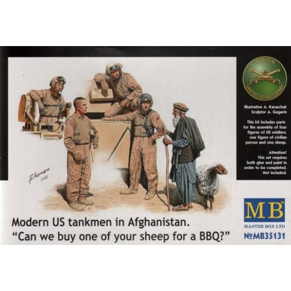 συναρμολογουμενες φιγουρες - συναρμολογουμενα μοντελα - 1/35 MODERN US TANKMEN IN AFGHANISTAN ''CAN WE BUY ONE OF YOUR SHEEP FOR A BBQ?'' ΦΙΓΟΥΡΕΣ