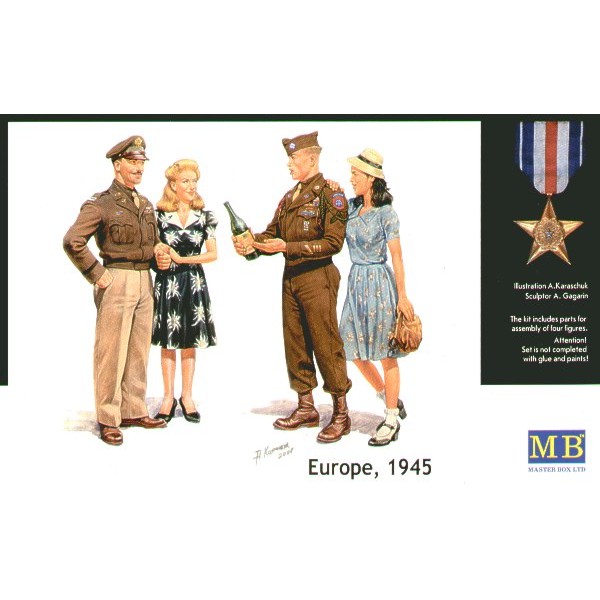 συναρμολογουμενες φιγουρες - συναρμολογουμενα μοντελα - 1/35 EUROPE 1945 (2x G.I.Joes & 2x Females) ΦΙΓΟΥΡΕΣ