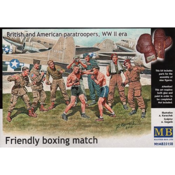 συναρμολογουμενες φιγουρες - συναρμολογουμενα μοντελα - 1/35 BRITISH AND AMERICAN PARATROOPERS ''FRIENDLY BOXING MATCH'' WWII ERA ΦΙΓΟΥΡΕΣ