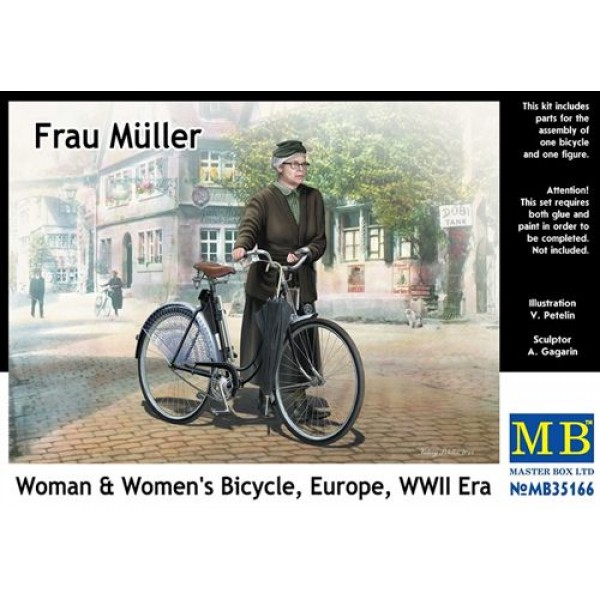 συναρμολογουμενες φιγουρες - συναρμολογουμενα μοντελα - 1/35 FRAU MULLER, WOMAN & WOMEN'S BICYCLE, EUROPE, WWIII Era ΦΙΓΟΥΡΕΣ  1/35