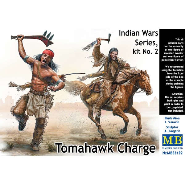 συναρμολογουμενες φιγουρες - συναρμολογουμενα μοντελα - 1/35 TOMAHAWK CHARGE, INDIAN WAR SERIES, KIT No.2 ΦΙΓΟΥΡΕΣ  1/35
