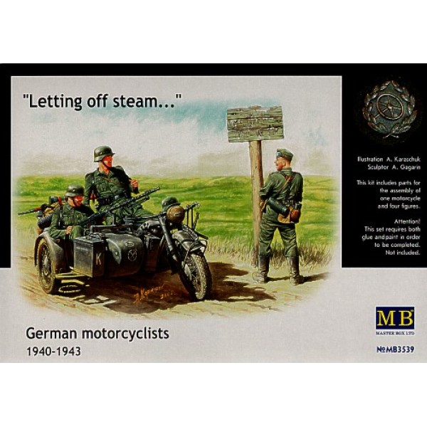 συναρμολογουμενες φιγουρες - συναρμολογουμενα μοντελα - 1/35 'LETTING OFF STEAM...' GERMAN MOTORCYCLISTS 1940-1943 ΦΙΓΟΥΡΕΣ  1/35