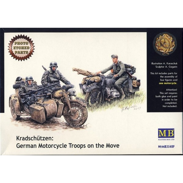 συναρμολογουμενες φιγουρες - συναρμολογουμενα μοντελα - 1/35 KRADSCHUTZEN: GERMAN MOTORCYCLE TROOPS ON THE MOVE ΦΙΓΟΥΡΕΣ  1/35