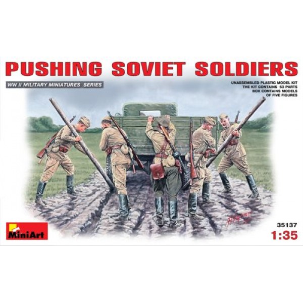 συναρμολογουμενες φιγουρες - συναρμολογουμενα μοντελα - 1/35 PUSHING SOVIET SOLDIERS ΦΙΓΟΥΡΕΣ  1/35