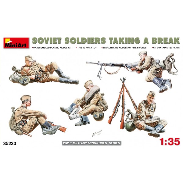 συναρμολογουμενες φιγουρες - συναρμολογουμενα μοντελα - 1/35 SOVIET SOLDIERS TAKING A BREAK (5 figures) ΦΙΓΟΥΡΕΣ  1/35