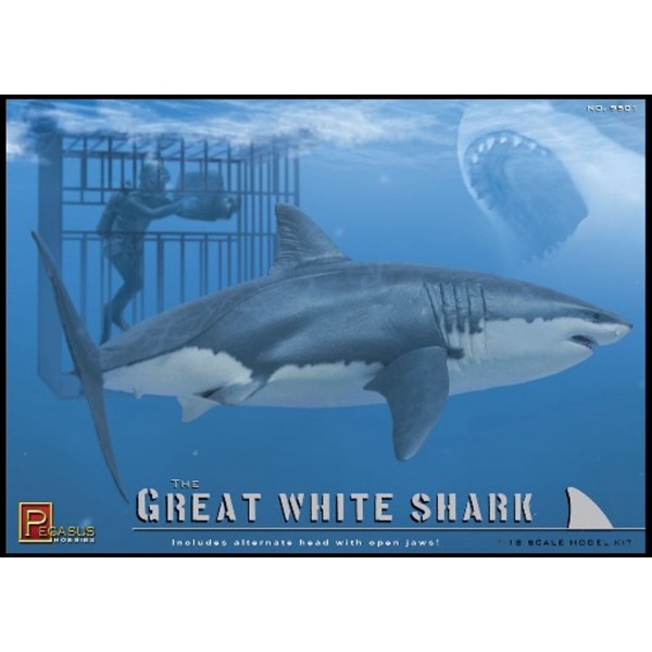διαφορα συναρμολογουμενα kits - συναρμολογουμενα μοντελα - 1/18 GREAT WHITE SHARK WITH DIVER IN CAGE ΔΙΑΦΟΡΑ KITS