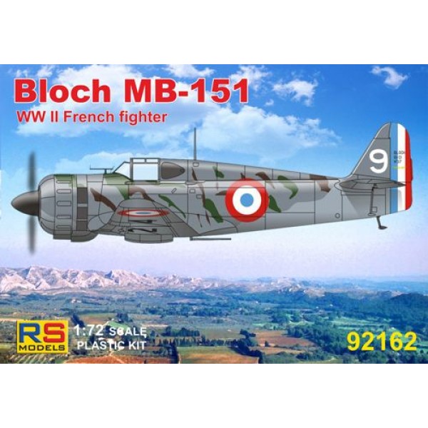 συναρμολογουμενα μοντελα αεροπλανων - συναρμολογουμενα μοντελα - 1/72 BLOCH MB-151 WWII FRENCH FIGHTER (incl. GREEK decals) ΑΕΡΟΠΛΑΝΑ