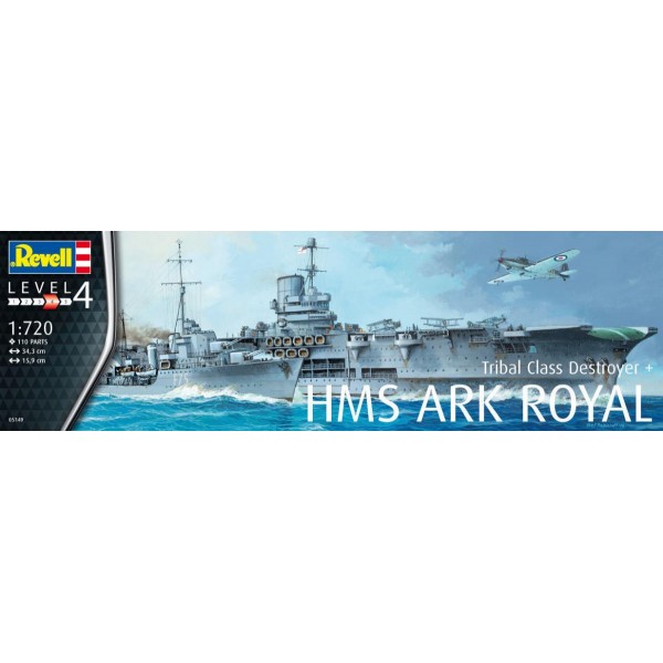 συναρμολογουμενα πλοια - συναρμολογουμενα μοντελα - 1/720 TRIBAL CLASS DESTROYER +  HMS ARK ROYAL ΠΛΟΙΑ