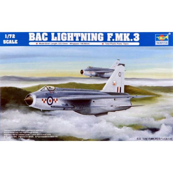 συναρμολογουμενα μοντελα αεροπλανων - συναρμολογουμενα μοντελα - 1/72 BAC LIGHTNING F.MK.3 ΑΕΡΟΠΛΑΝΑ
