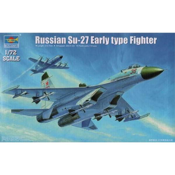 συναρμολογουμενα μοντελα αεροπλανων - συναρμολογουμενα μοντελα - 1/72 RUSSIAN Su-27 EARLY TYPE FIGHTER ΠΛΑΣΤΙΚΑ ΚΙΤ ΑΕΡΟΠΛΑΝΩΝ 1/72