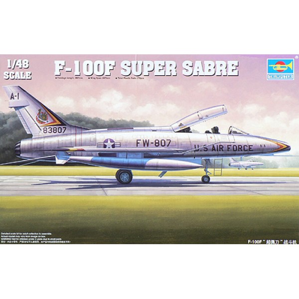 συναρμολογουμενα μοντελα αεροπλανων - συναρμολογουμενα μοντελα - 1/48 F-100F SUPER SABRE ΑΕΡΟΠΛΑΝΑ