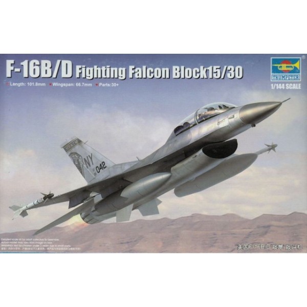 συναρμολογουμενα μοντελα αεροπλανων - συναρμολογουμενα μοντελα - 1/144 F-16B/D FIGHTING FALCON BLOCK 15/30 ΠΛΑΣΤΙΚΑ ΚΙΤ ΑΕΡΟΠΛΑΝΩΝ 1/144