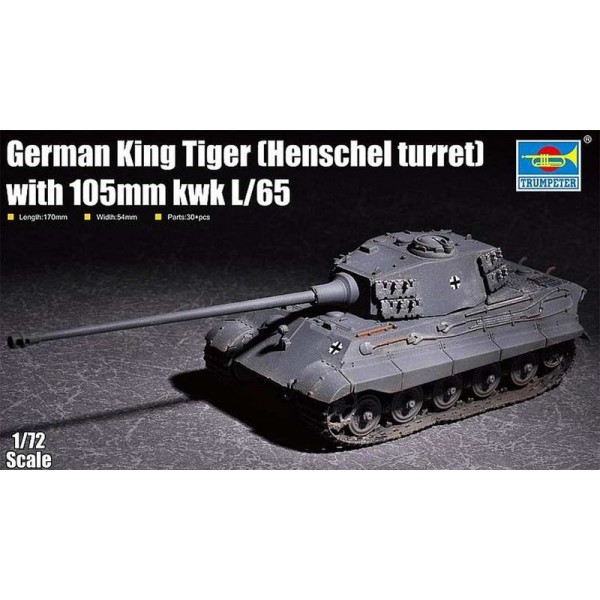 συναρμολογουμενα στραιτωτικα αξεσοιυαρ - συναρμολογουμενα στραιτωτικα οπλα - συναρμολογουμενα στραιτωτικα οχηματα - συναρμολογουμενα μοντελα - 1/72 German King Tiger (Henschel turret) with 105mm kwk L/65 ΣΤΡΑΤΙΩΤΙΚΑ ΟΧΗΜΑΤΑ 1/72