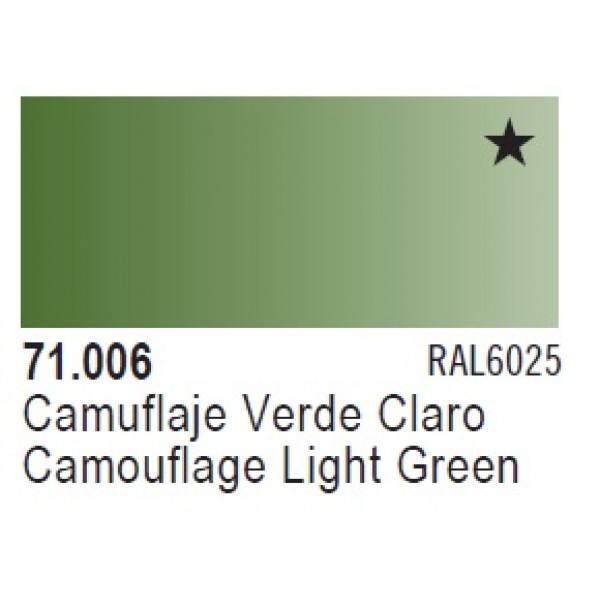 χρωματα μοντελισμου - MODEL AIR CAMOUFLAGE LIGHT GREEN 17ml VALLEJO ΑΚΡΥΛΙΚΑ MODEL AIR 17ml